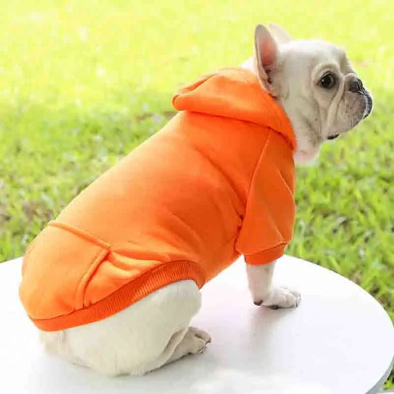 Moletom com Capuz para Cachorros de Inverno para Pets Pequenos e Médios, Casaco para Filhotes e Gatos, Roupas para Chihuahuas e Fantasia de Bulldog Francês