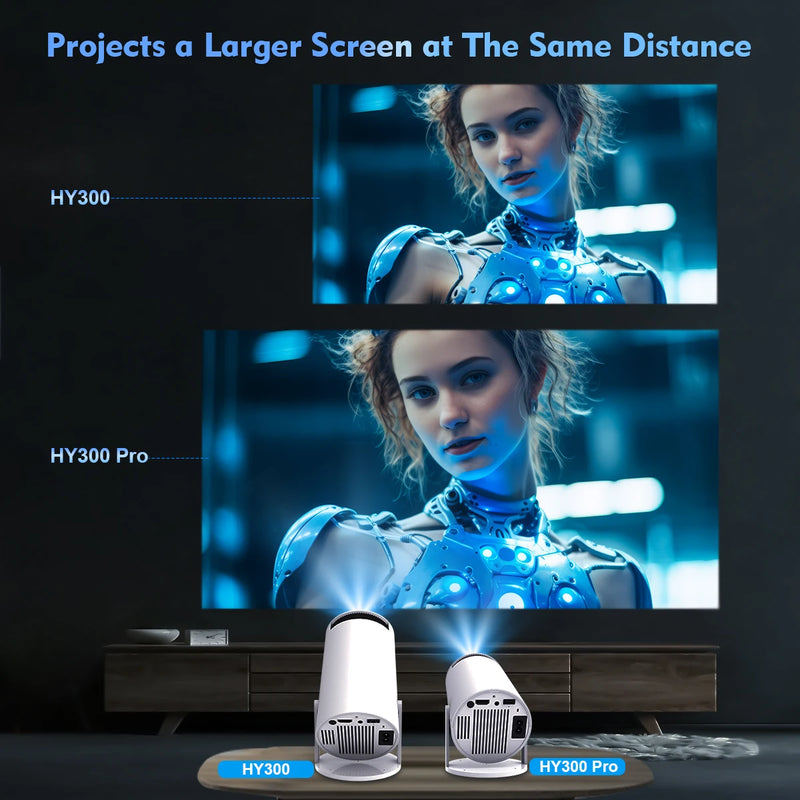 Projetor Magcubic HY300 Pro 4K Android 11 Dual Wifi6 260 ANSI Allwinner H713 BT5.0 1080P 1280*720P Cinema em Casa Projetor para Exterior.