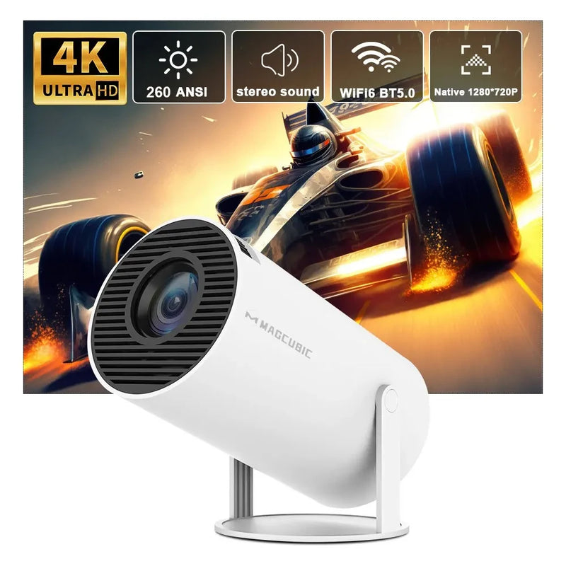 Projetor Magcubic HY300 Pro 4K Android 11 Dual Wifi6 260 ANSI Allwinner H713 BT5.0 1080P 1280*720P Cinema em Casa Projetor para Exterior.