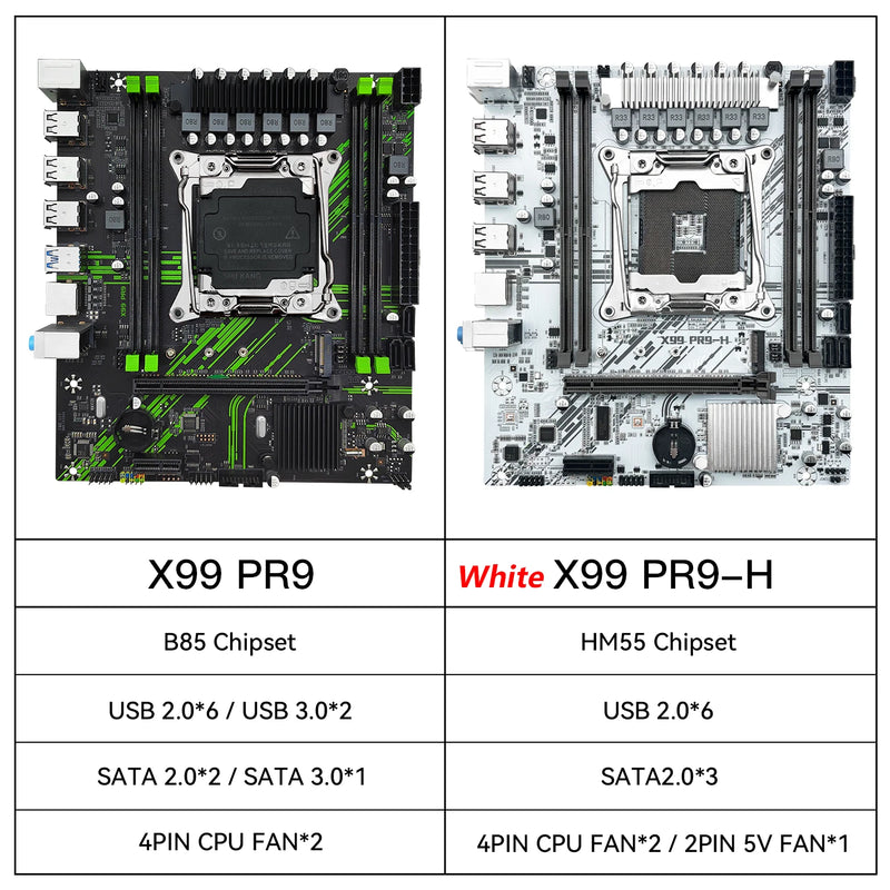 Kit de Placa Mãe MACHINIST X99 com processador Intel Xeon E5 2650 V4 LGA 2011-3, conjunto de memória DDR4 8GB*2, suporta NVME m.2, Branco X99 PR9-H.