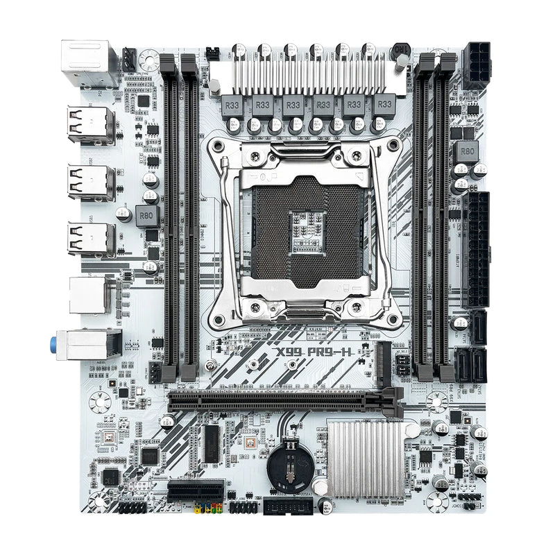 Kit de Placa Mãe MACHINIST X99 com processador Intel Xeon E5 2650 V4 LGA 2011-3, conjunto de memória DDR4 8GB*2, suporta NVME m.2, Branco X99 PR9-H.