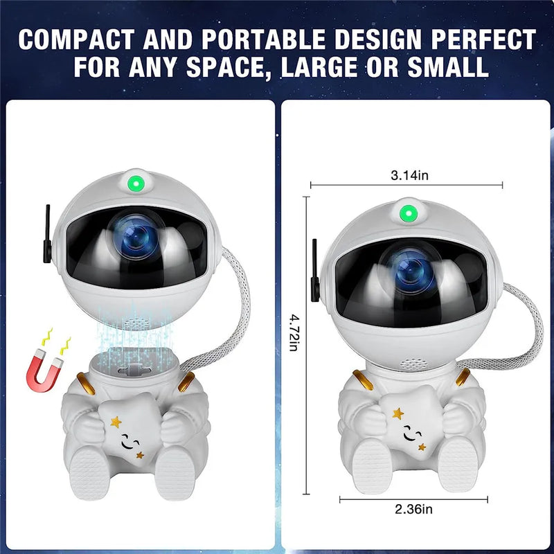 Projetor de Estrelas, Luz Noturna Galáctica, Projetor Espacial de Astronauta, Lâmpada LED Nebulosa Estrelada para Quarto, Decoração para o Lar, Presente para Crianças.