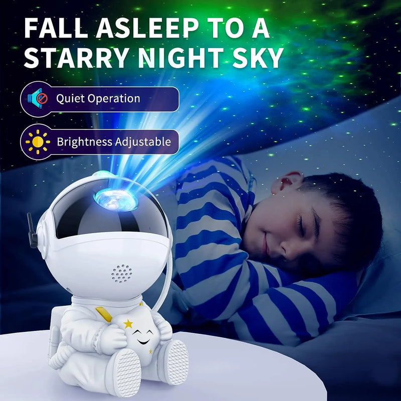 Projetor de Estrelas, Luz Noturna Galáctica, Projetor Espacial de Astronauta, Lâmpada LED Nebulosa Estrelada para Quarto, Decoração para o Lar, Presente para Crianças.